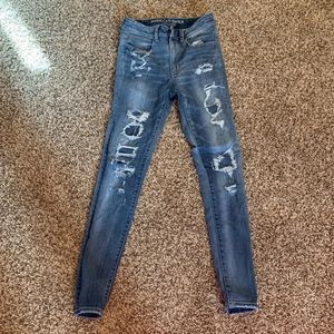 Distressed American Eagle Jeans